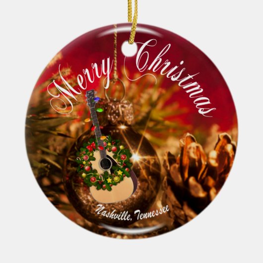 Merry Kerstmis Nashville Ornament RD (Voorkant)