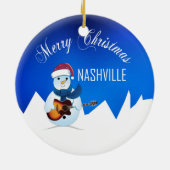 Merry Kerstmis Nashville Snowman Ornament (Achterkant)