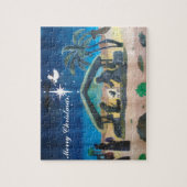 Merry Kerstmis Natitivity Scene Puzzle Legpuzzel (Verticaal)
