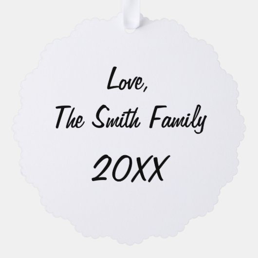 Merry Kerstmis New York City Brooklyn Bridge Bow Ornament Kaart (Achterkant)