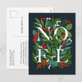 Merry Kerstmis NOEL Rustic Corporate Greeting Feestdagenkaart (Voorkant / Achterkant)