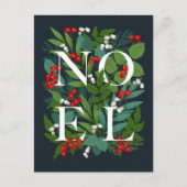 Merry Kerstmis NOEL Rustic Corporate Greeting Feestdagenkaart (Voorkant)