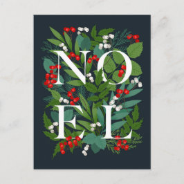 Merry Kerstmis NOEL Rustic Corporate Greeting Feestdagenkaart