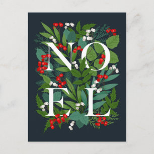 Merry Kerstmis NOEL Rustic Corporate Greeting Feestdagenkaart