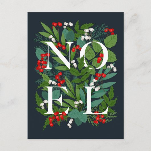 Merry Kerstmis NOEL Rustic Corporate Greeting Feestdagenkaart (Voorkant)