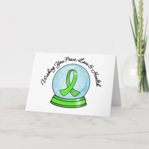 Merry Kerstmis Non Hodgkins Lymphoma Snowglobe Feestdagen Kaart