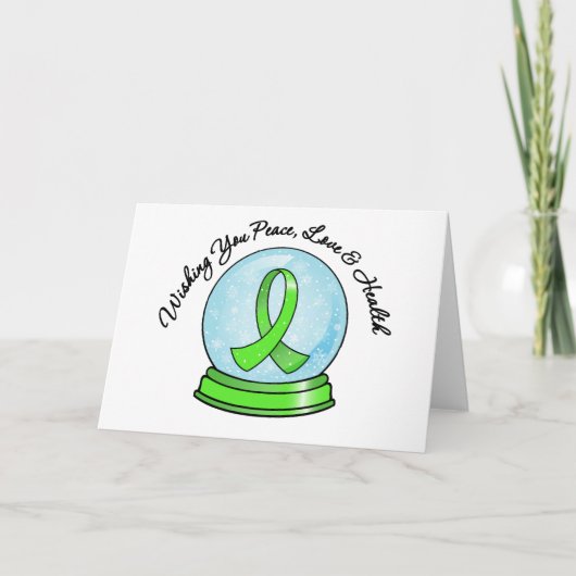 Merry Kerstmis Non Hodgkins Lymphoma Snowglobe Feestdagen Kaart (Voorkant)