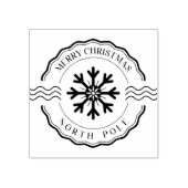 Merry Kerstmis Noord-Pole Rubber Stamp Rubberstempel (Afrduk)