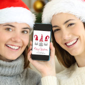 Merry Kerstmis Noordse Gnomes Feestdagen Kaart