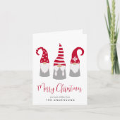 Merry Kerstmis Noordse Gnomes Feestdagen Kaart (Voorkant)