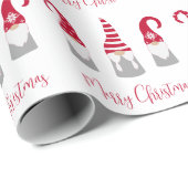 Merry Kerstmis Nordic Gnomes Holiday Cadeaupapier (Rol Hoek)