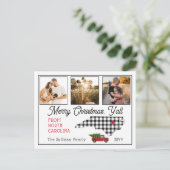 Merry Kerstmis North Carolina Foto Holiday Feestdagenkaart (Staand voorkant)