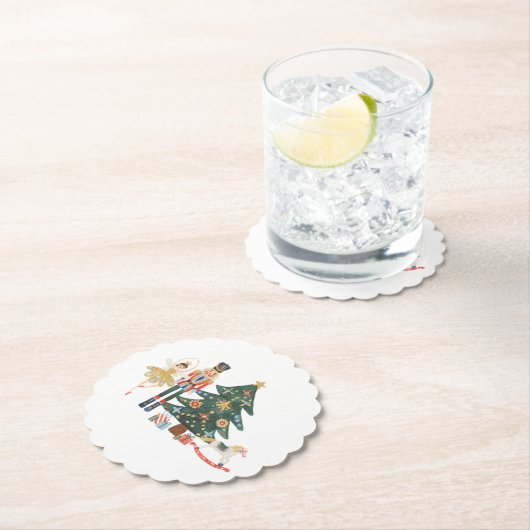 Merry Kerstmis Nutcracker Ballet Kartonnen Onderzetters (Insitu)