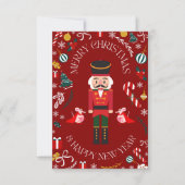 Merry Kerstmis Nutcracker Card Bedankkaart (Voorkant)