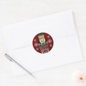 Merry Kerstmis Nutcracker Ronde Sticker (Envelop)