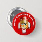 Merry Kerstmis Nutkraker King Cartoon Ronde Button 5,7 Cm (Voorkant /achterkant)