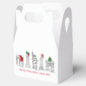 Merry Kerstmis NYC New York City-trompetters Bedankdoosjes (Geopend)