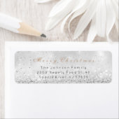 Merry Kerstmis Ombre Silver Ivory Shiny Pastel Etiket (Insitu)