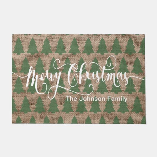 Merry Kerstmis-omhullingspatroon Deurmat (Voorkant)