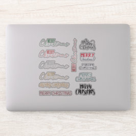 Merry Kerstmis, op maat gesneden vinylstickers Sticker