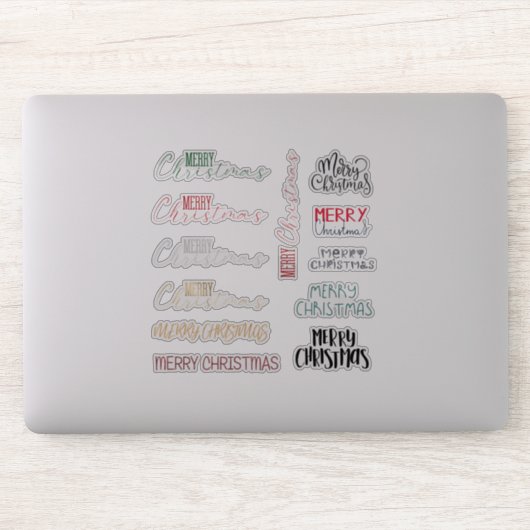 Merry Kerstmis, op maat gesneden vinylstickers Sticker (Computer)