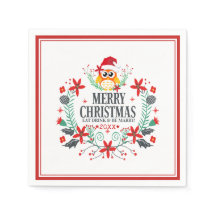 Merry Kerstmis Owl Wreate