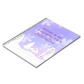 Merry Kerstmis Paarse White House Snowflakes Notitieboek (Linkerzijde)