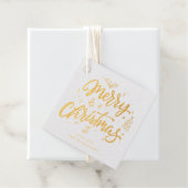 Merry Kerstmis personaliseren Bedankjes Labels (Met doos)