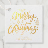 Merry Kerstmis personaliseren Bedankjes Labels (Voorkant)