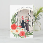 Merry Kerstmis - Persoonlijke foto Winter Floral (Staand voorkant)