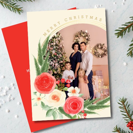 Merry Kerstmis - Persoonlijke foto Winter Floral