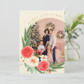 Merry Kerstmis - Persoonlijke foto Winter Floral (Staand voorkant)