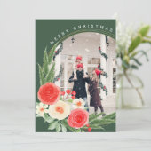 Merry Kerstmis - Persoonlijke foto Winter Floral (Staand voorkant)