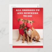 Merry Kerstmis Pit Bulls in Face Mmaskers Feestdagenkaart (Voorkant / Achterkant)