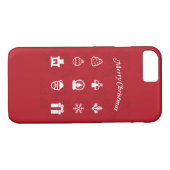 Merry Kerstmis Popular Icons set Case-Mate iPhone Case (Achterkant (Horizontaal))