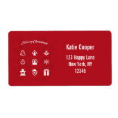 Merry Kerstmis Popular Icons set Etiket (Voorkant)