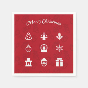 Merry Kerstmis Popular Icons set Servet