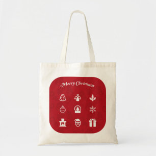 Merry Kerstmis Popular Icons set Tote Bag