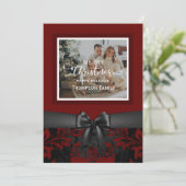 Merry Kerstmis prettige feestdagen aangepast scrip Kaart (Staand voorkant)