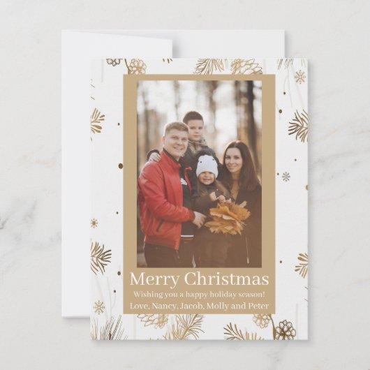 Merry Kerstmis Prettige feestdagen Aangepaste foto Feestdagenkaart (Voorkant)
