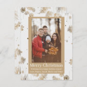 Merry Kerstmis Prettige feestdagen Aangepaste foto Feestdagenkaart (Voorkant / Achterkant)