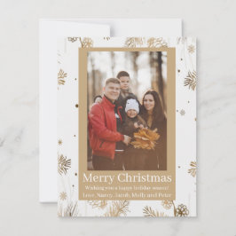 Merry Kerstmis Prettige feestdagen Aangepaste foto Feestdagenkaart