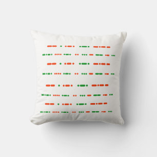 Merry Kerstmis Prettige feestdagen Morse Code Pill Kussen