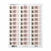 Merry Kerstmis Prettige feestdagen Tree Roos Blush Etiket (Full Sheet)