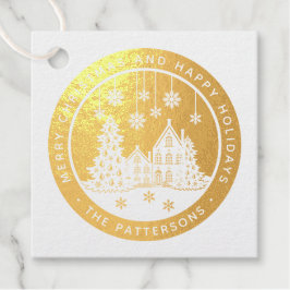 Merry Kerstmis Prettige feestdagen Winter Geperson Bedankjes Labels