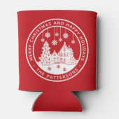 Merry Kerstmis Prettige feestdagen Winter Geperson Blikjeskoeler (Achterkant)