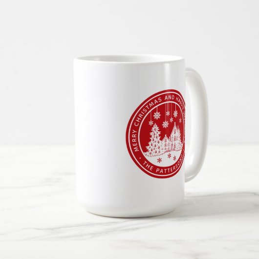 Merry Kerstmis Prettige feestdagen Winter Geperson Koffiemok (Voorkant rechts)