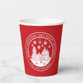 Merry Kerstmis Prettige feestdagen Winter Geperson Papieren Bekers (Voorkant)