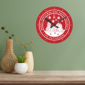 Merry Kerstmis Prettige feestdagen Winter Geperson Ronde Klok