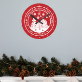 Merry Kerstmis Prettige feestdagen Winter Geperson Ronde Klok